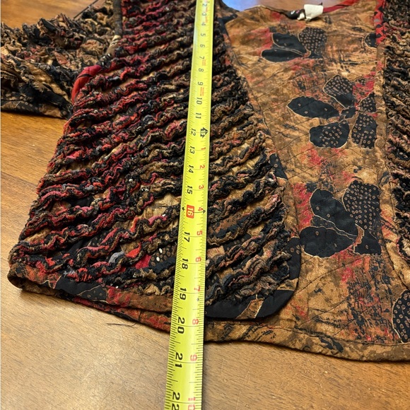 Rare Textured Multicolor Vintage Boho Grunge Whimsygoth Cardigan Size Large - Picture 5 of 6